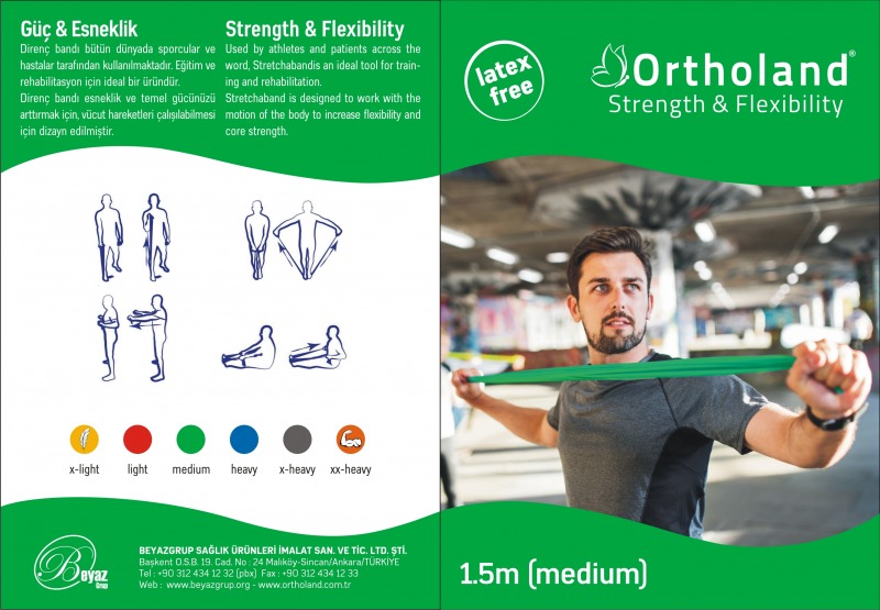 EGZERSİZ BANDI 46 METRE / YEŞİL / MEDIUM 